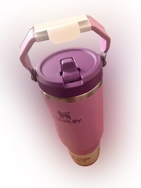 Stanley Lavender Purple Insulated Travel Tumbler with Foldable Handle
